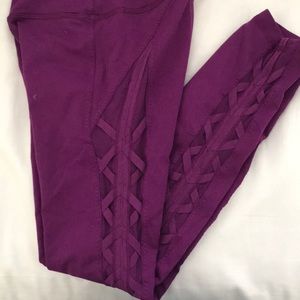 Lulu leggings with see through side panels